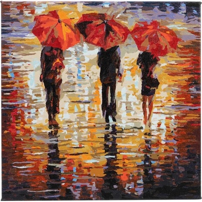 Craft Buddy Творчески комплект, Craft Buddy, Рисуване по номера, В дъжда, 30 х 30 см