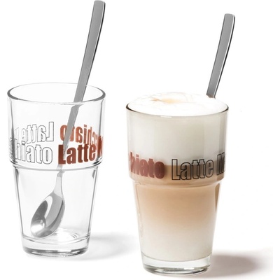 Leonardo SOLO sklenice se lžičkou na Latte Macchiato H12002 2 x 400 ml