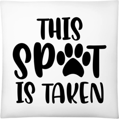 Darčeky PrintEQ Vankúš Nápis This SPOT is Take Biela 40x40
