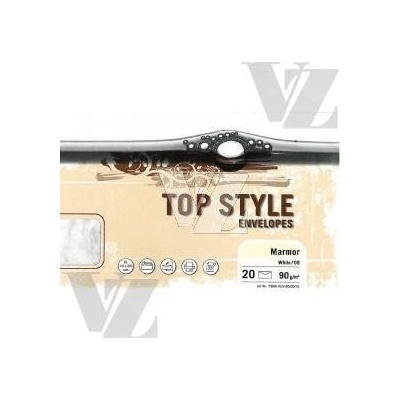 Obálka DL Top style 100 g Mramor White 20ks, Mondi