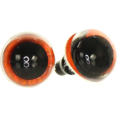 Oči metalické oranžové 12 mm