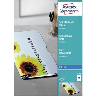 Avery Zweckform 2501 Samolepící fólie pro Inkjet 50 x A4 transparentní