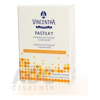 Vincentka Pastilky ovocné 18tbl
