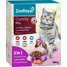 ZooRoyal Crunchy mix s hovězím masem hráškem a mrkví 800 g