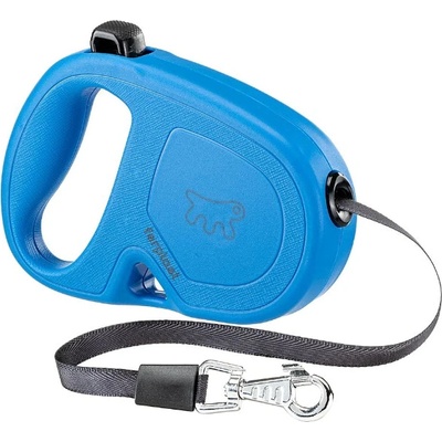 Ferplast Flippy One Tape Medium - Автоматичен повод за кучета, 5 метра лента за кучета до 25 кг. - син