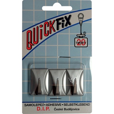 QuickFix Háček QFMETAL 4/stříbro mat blistr, 3ks