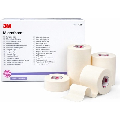 3M Microfoam elastická náplastová bandáž 2,5 cm x 5 m 12 ks