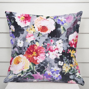 Biante PM-020 maľované kvety na sivom 50 x 60 cm