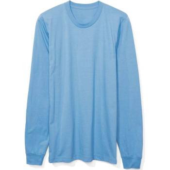 American Apparel tričko s dlouhým rukávem Seam pastelová modrá