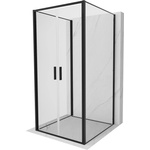 Mexen Exo-B Duo 3S душ кабина с три стени, 80 x 80 см, прозрачна, черна - 814-080-080-70-00-3S (814-080-080-70-00-3S)