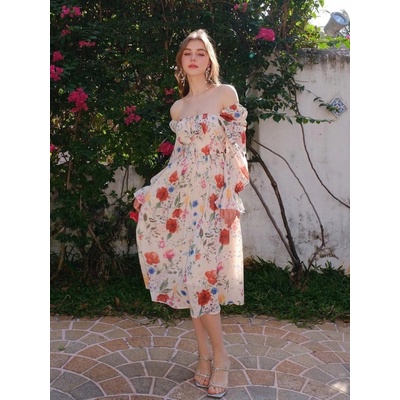 Shein boho midi šaty
