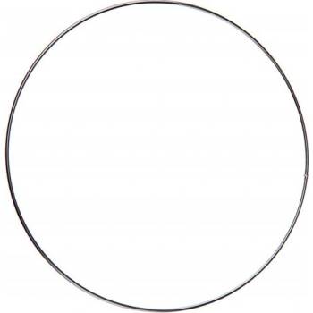 Kovový kruh na lapač snů Ø30 cm stříbrný