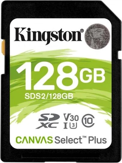 Kingston Canvas Select Plus SDXC 128GB C10/UHS-I/V30/U3 (SDS2/128GB)