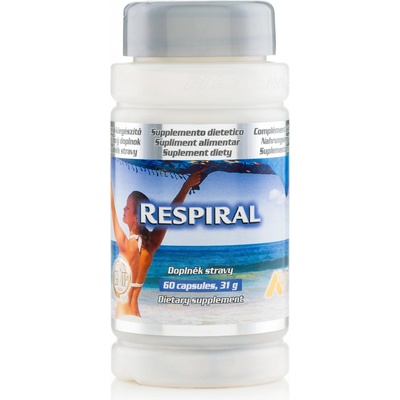 Starlife Respiral pre rýchle hojenie zápalov dýchacích ciest 60 kapsúl