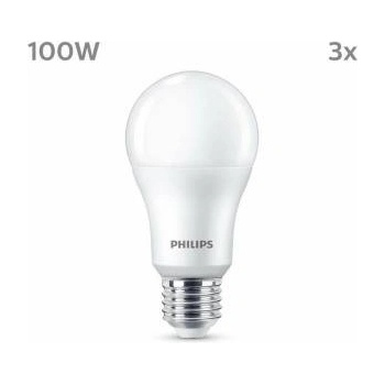 Philips LED крушка Philips A67 Бял E 100 W E27 3 броя (4000 K)
