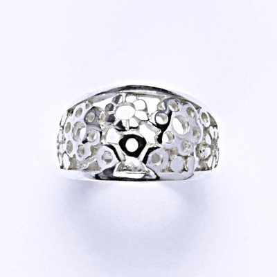 Čištín stříbrný s květy šperky stříbrné T 928