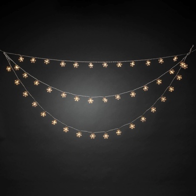 Konstsmide Christmas LED světelný závěs 44 teplá bílá zářící vločka 4042-103