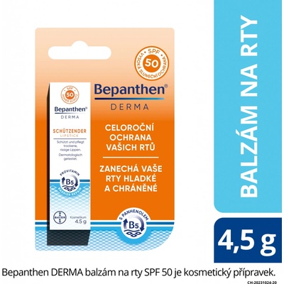 GP GRENZACH Bepanthen Derma balzám na rty SPF50 4,5 g – Zboží Dáma