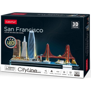 CubicFun 3D Пъзел Cubic Fun от 90 части - Сан Франциско (L524h)