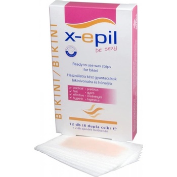 X-epil depilační studené voskové pásky na tělo 12 ks