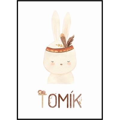 Jen tak z lásky Plakát Jméno se zvířátkem Rozměr plakátu: 30 x 40 cm, Zvířátko: Zajíček