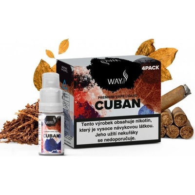 WAY to Vape Cuban 4 x 10 ml 3 mg