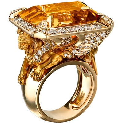 Magerit zlatý prsten Babylon Lion Wings M100003