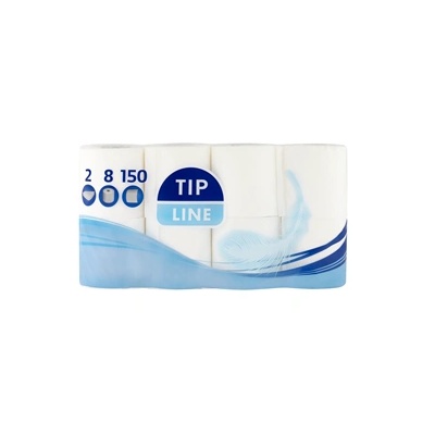 Tip Line Тоалетна хартия Tip Line (8 бр. /опаковка) двуслойна