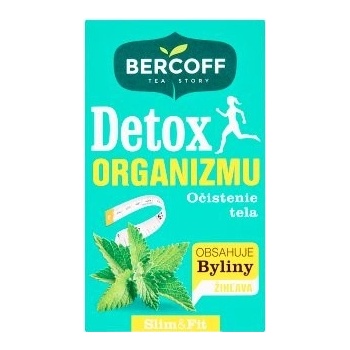 Bercoff Detox organizmu zmes bylín zeleného a čierneho čaju žihľava 20 x 1,5 g