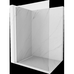 Mexen Kioto L Стенен параван за душ Walk-in 105 x 200 см, прозрачен, бял - 800-105-103-20-00 (800-105-103-20-00)