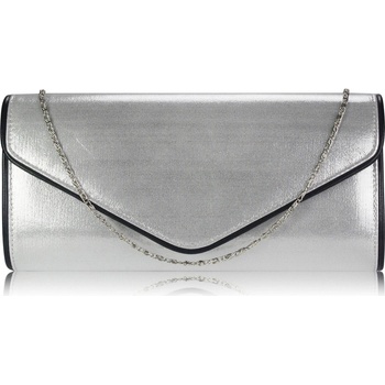 Large Flap Clutch purse Silver