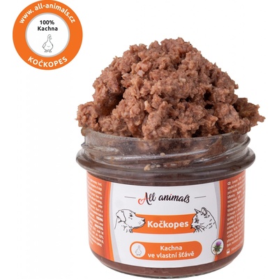 All Animals kočkopes Kachna ve vlastní šťávě 200 g – Zboží Mobilmania