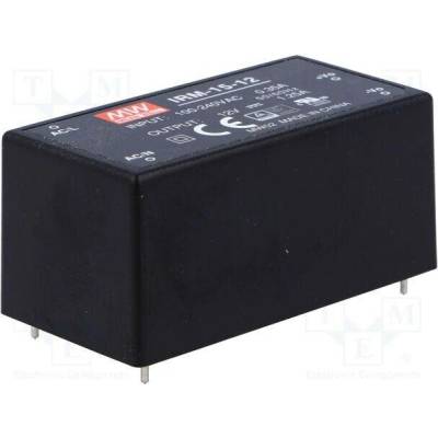 MEAN WELL IRM-15-12 Měnič: AC/DC; 15W; Uvst: 85÷264VAC,120÷370VDC; Uvýst: 12VDC; OUT: 1