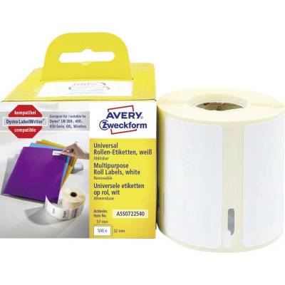 Avery-Zweckform etikety v roli kompatibilná náhradný DYMO, Seiko 11354, S0722540 57 x 32 mm papier biela 500 ks premiest