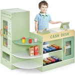 Costway Голям Дървен Магазин с аксесоари и касов апарат, Costway (TM10085GN)
