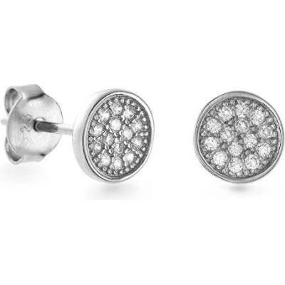 Again Jewelry strieborné kôstkové náušnice s kubickými zirkónmi AJNS0021