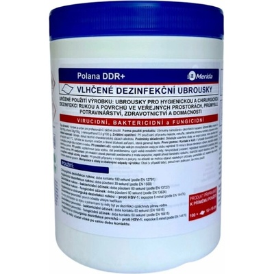Merida Vlhčené dezinfekční ubrousky DDR+ na ruce a povrchy, chirurgické a hygienické v tubě Merida 100 ks