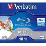 Verbatim 43735 BD-R двуслоен, Jewel box, 50GB, 6x, с възможност за печат (43735)