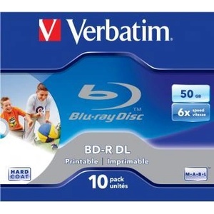 Verbatim 43735 BD-R двуслоен, Jewel box, 50GB, 6x, с възможност за печат (43735)