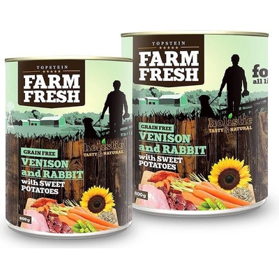 Topstein Farm Fresh divina a králík se sladkými bramborami 800 g
