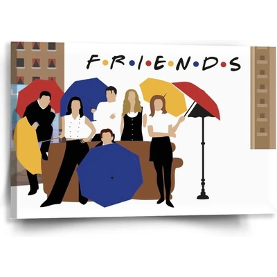 Sablio Obraz Seriál Priatelia FRIENDS Gauč pri fontáne - 60x40 cm