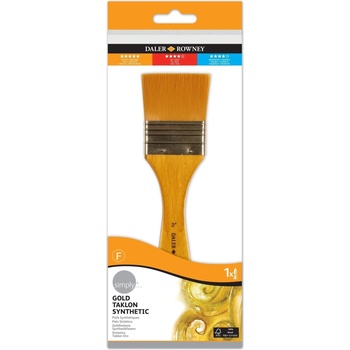 Daler-Rowney Simply Acrylic Brush Gold Taklon Synthetic Плоска четка 2 (216921100)
