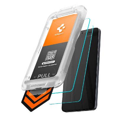2 броя стъклени защитни покрития за дисплея на Samsung Galaxy S26 - Spigen Glass tR EZ Fit Pro HD 2 Pack