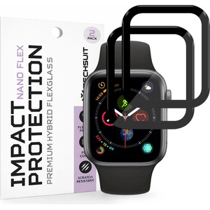 Techsuit Протектор за Apple Watch 4 / 5 / 6 / SE / SE 2 / SE 3 40mm - Nano Flex (2 pack) - Techsuit - Черен