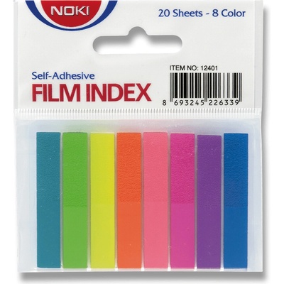 Noki Film Index - samolepicí záložky - 46 × 8 mm, 8 barev × 20 ks – Zbozi.Blesk.cz