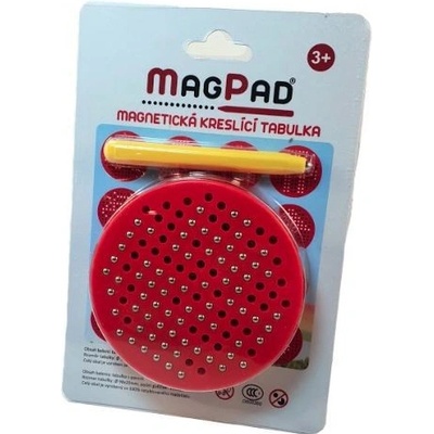 MagPad Magnetická kreslící tabulka Magpad Round cestovní Červená