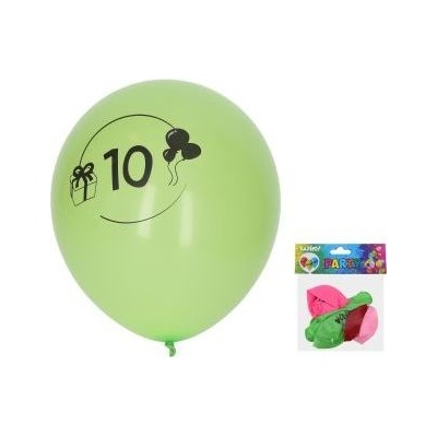 Wiky Nafukovací balón 30 cm sada 5 balónov s číslom 10