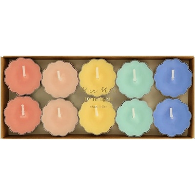 Meri Meri Чаени свещи в комплект 10 бр. време на горене 4, 5 час Rainbow - Meri Meri (274811)