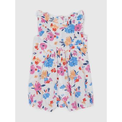 GAP Baby памучен гащеризон на цветя GAP GAP | Byal | Момичешки | 56-62