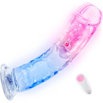 SuperLove LED Vibrating Dildo with Remote Large